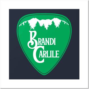 Brandi Carlile Guitar Pick Green Posters and Art